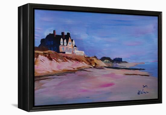 Long Island Beach Scene - Hamptons Beach House-Markus Bleichner-Framed Stretched Canvas