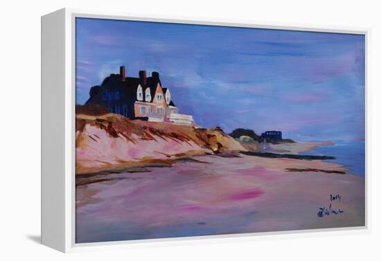 Long Island Beach Scene - Hamptons Beach House-Markus Bleichner-Framed Stretched Canvas