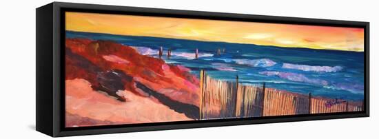 Long Island Beach Scene - Hamptons Beach Walk-Markus Bleichner-Framed Stretched Canvas