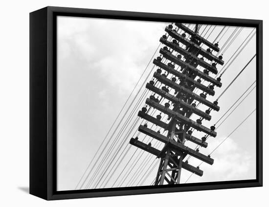 Long Island Railroad Communication Lines-null-Framed Premier Image Canvas