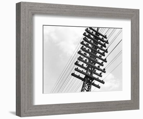 Long Island Railroad Communication Lines-null-Framed Photographic Print