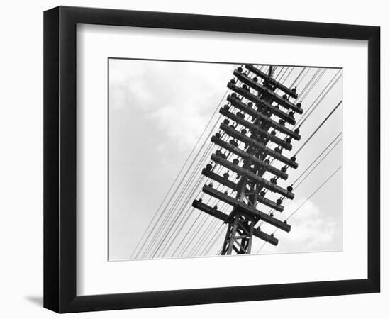 Long Island Railroad Communication Lines-null-Framed Photographic Print