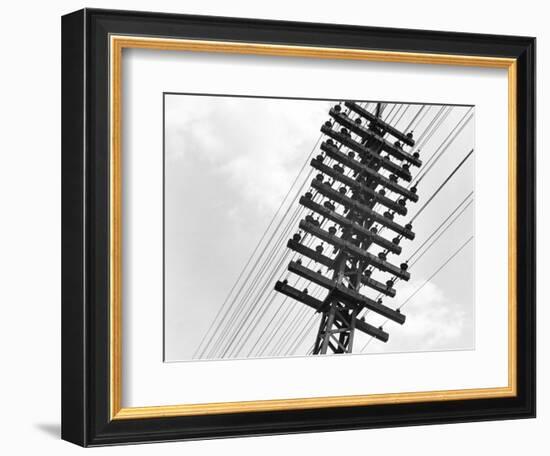 Long Island Railroad Communication Lines-null-Framed Photographic Print