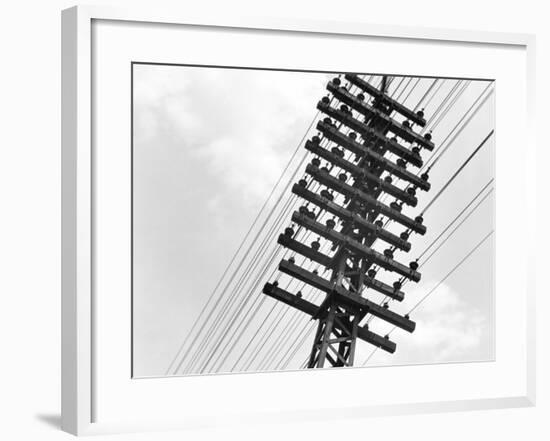 Long Island Railroad Communication Lines-null-Framed Photographic Print