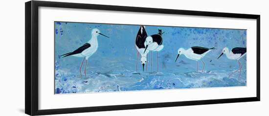 Long Legged Waders-Angela Bond-Framed Art Print