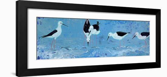 Long Legged Waders-Angela Bond-Framed Art Print