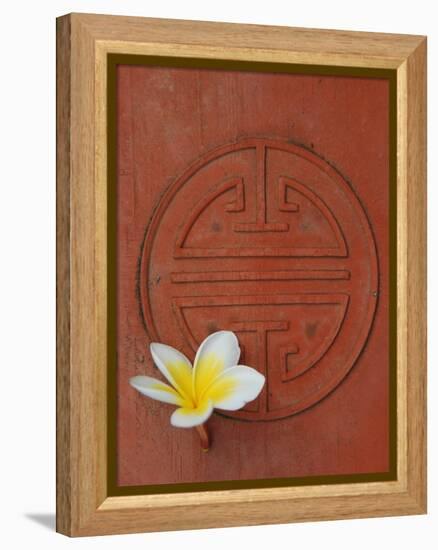 Long Life Symbol and Lotus Flower-Sebastien Desarmaux-Framed Premier Image Canvas