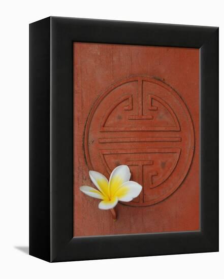 Long Life Symbol and Lotus Flower-Sebastien Desarmaux-Framed Premier Image Canvas