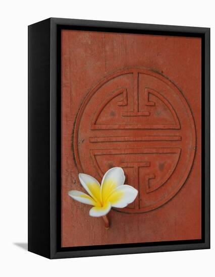 Long Life Symbol and Lotus Flower-Sebastien Desarmaux-Framed Premier Image Canvas