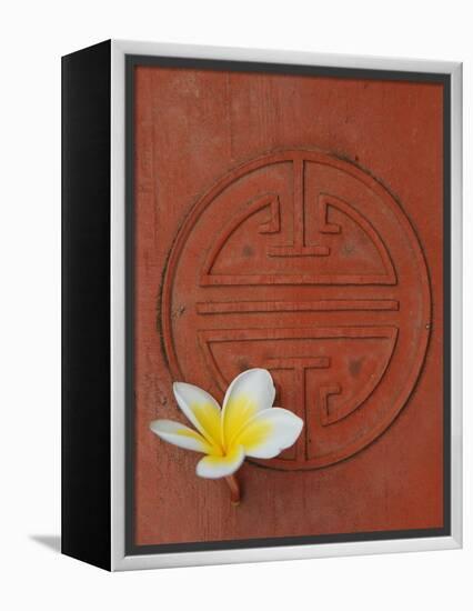 Long Life Symbol and Lotus Flower-Sebastien Desarmaux-Framed Premier Image Canvas