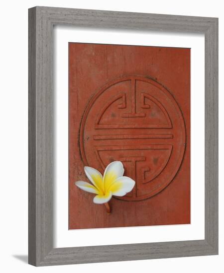 Long Life Symbol and Lotus Flower-Sebastien Desarmaux-Framed Photographic Print