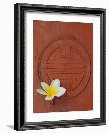 Long Life Symbol and Lotus Flower-Sebastien Desarmaux-Framed Photographic Print