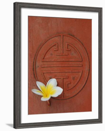 Long Life Symbol and Lotus Flower-Sebastien Desarmaux-Framed Photographic Print