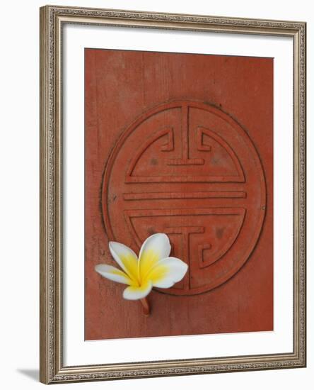 Long Life Symbol and Lotus Flower-Sebastien Desarmaux-Framed Photographic Print