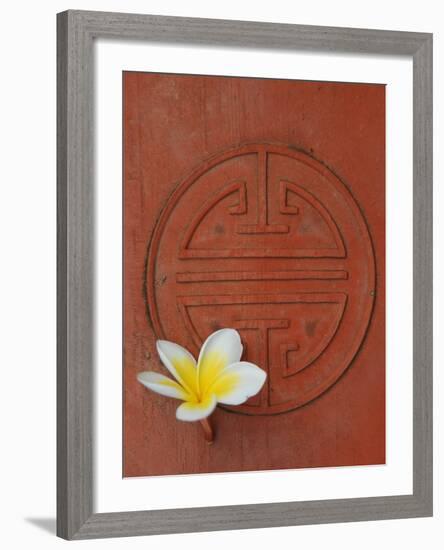 Long Life Symbol and Lotus Flower-Sebastien Desarmaux-Framed Photographic Print