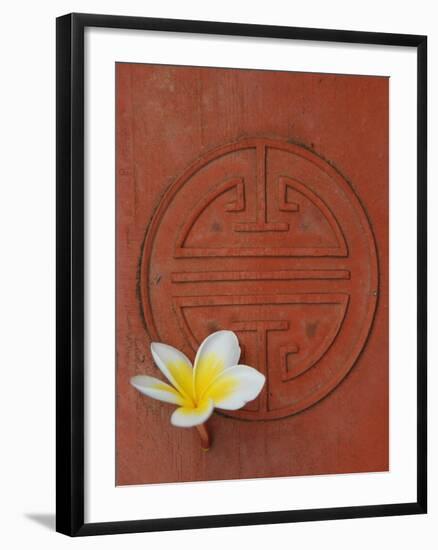 Long Life Symbol and Lotus Flower-Sebastien Desarmaux-Framed Photographic Print