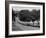 Long Line of Airstream Trailers Wait for Parking Space at a Campground During a Trailer Rally-Ralph Crane-Framed Premium Photographic Print