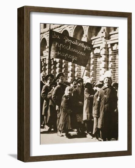 Long Live Education for the People: Even the Children are Demonstrating-null-Framed Photographic Print