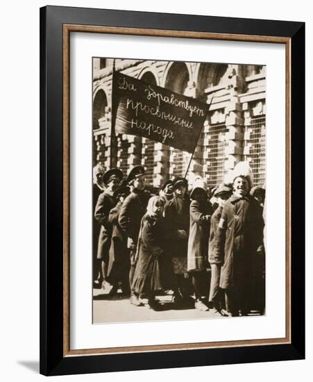 Long Live Education for the People: Even the Children are Demonstrating-null-Framed Photographic Print