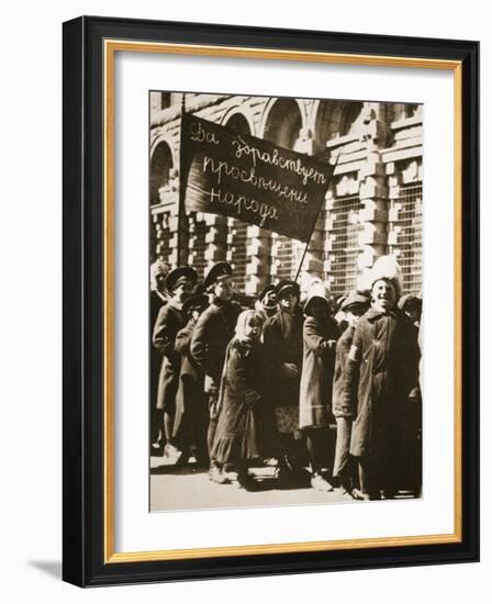 Long Live Education for the People: Even the Children are Demonstrating-null-Framed Photographic Print