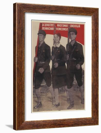 Long Live the Multi-Million-Member Leninist Komsomol, 1932-Gustav Klutsis-Framed Giclee Print