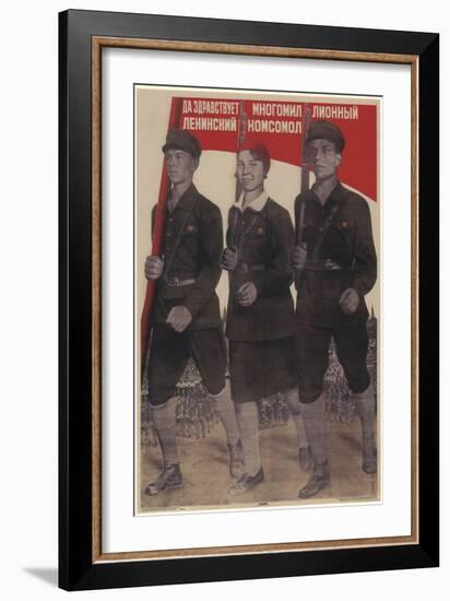 Long Live the Multi-Million-Member Leninist Komsomol, 1932-Gustav Klutsis-Framed Giclee Print