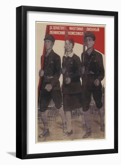 Long Live the Multi-Million-Member Leninist Komsomol, 1932-Gustav Klutsis-Framed Giclee Print