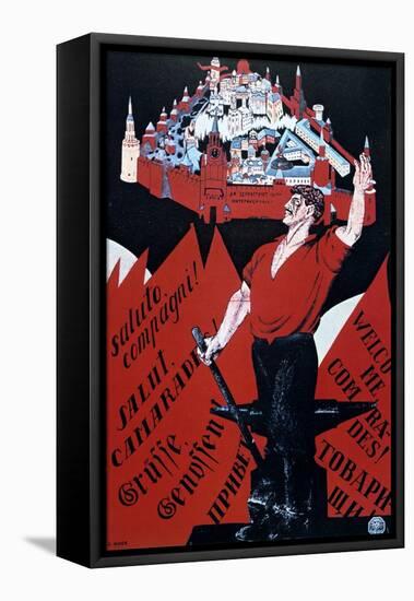 Long Live the Youth International, 1921-Dmitriy Stakhievich Moor-Framed Premier Image Canvas