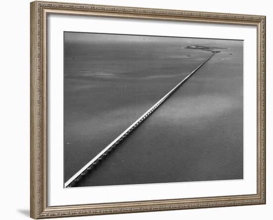 Long Low Key West Bridge Which Connects Key West with Other Florida Keys and Mainland-null-Framed Photographic Print