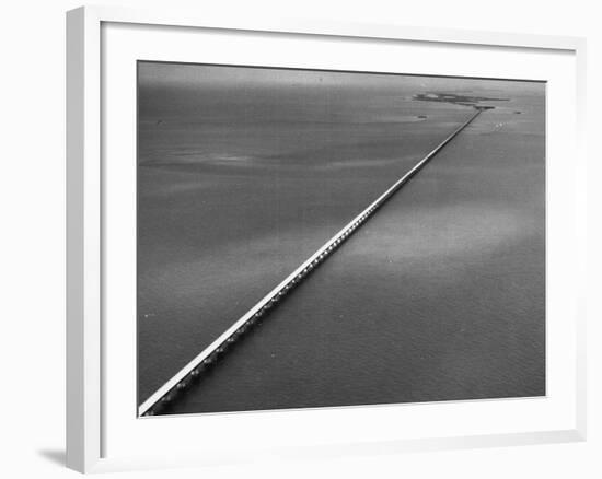 Long Low Key West Bridge Which Connects Key West with Other Florida Keys and Mainland-null-Framed Photographic Print