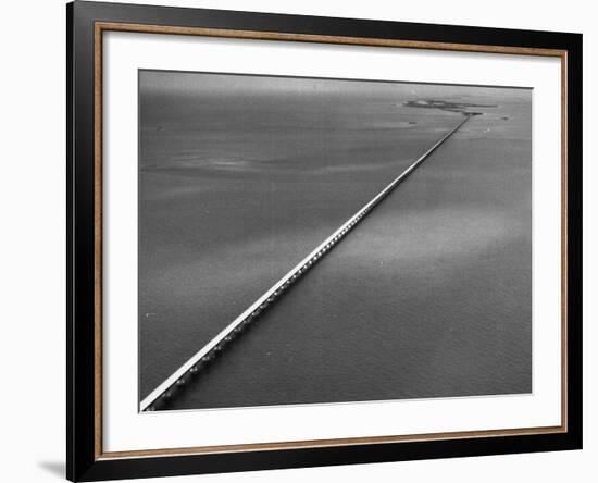 Long Low Key West Bridge Which Connects Key West with Other Florida Keys and Mainland-null-Framed Photographic Print