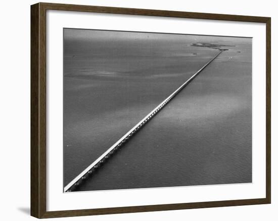 Long Low Key West Bridge Which Connects Key West with Other Florida Keys and Mainland-null-Framed Photographic Print