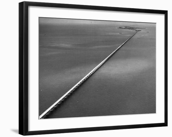 Long Low Key West Bridge Which Connects Key West with Other Florida Keys and Mainland-null-Framed Photographic Print