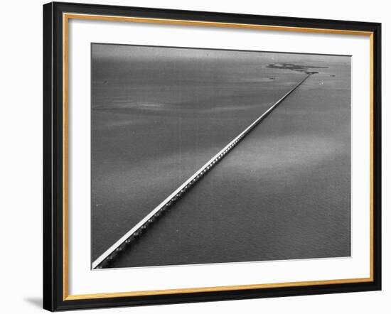 Long Low Key West Bridge Which Connects Key West with Other Florida Keys and Mainland-null-Framed Photographic Print