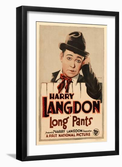 LONG PANTS, Harry Langdon on window card, 1927.-null-Framed Art Print