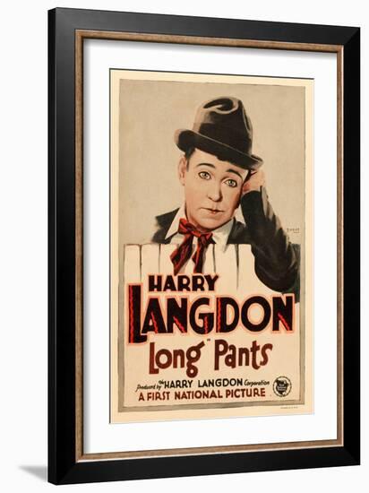 LONG PANTS, Harry Langdon on window card, 1927.-null-Framed Art Print