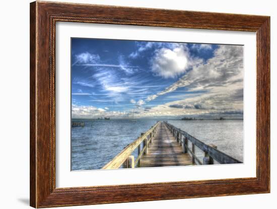 Long Pier Sebastian Florida-Robert Goldwitz-Framed Premium Photographic Print