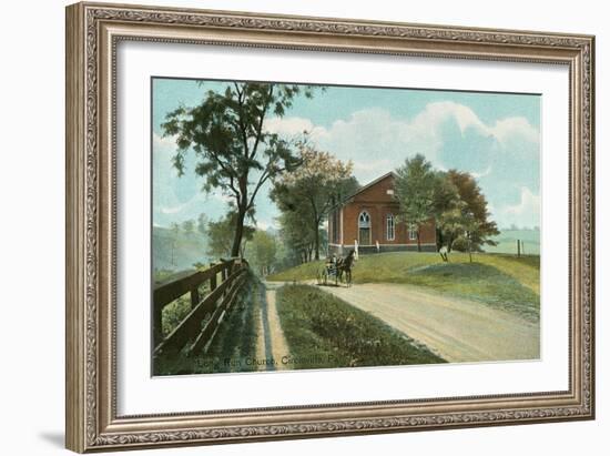 Long Run Church, Circleville, Pennsylvania-null-Framed Art Print