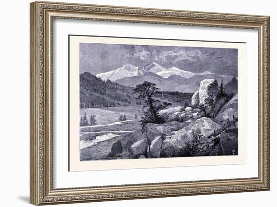 Long's Peak Seen from Estes Park United States of America-null-Framed Giclee Print