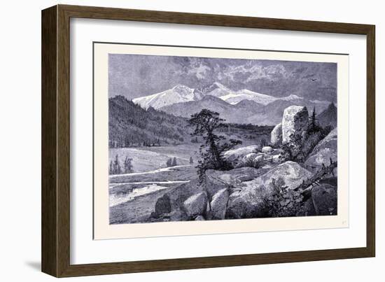 Long's Peak Seen from Estes Park United States of America-null-Framed Giclee Print