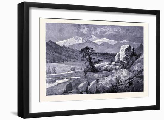 Long's Peak Seen from Estes Park United States of America-null-Framed Giclee Print