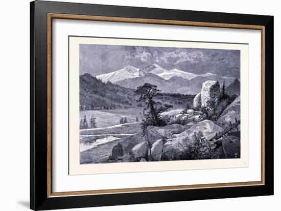 Long's Peak Seen from Estes Park United States of America-null-Framed Giclee Print