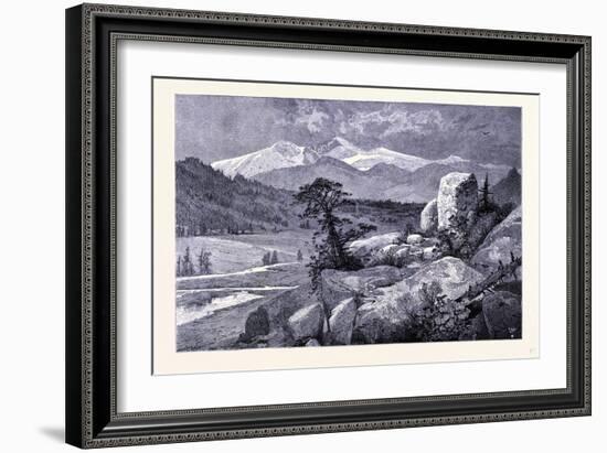 Long's Peak Seen from Estes Park United States of America-null-Framed Giclee Print