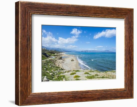 Long Sandy Beach of Petres, Crete, Greek Islands, Greece, Europe-Michael Runkel-Framed Photographic Print