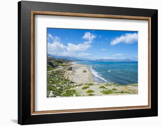 Long Sandy Beach of Petres, Crete, Greek Islands, Greece, Europe-Michael Runkel-Framed Photographic Print