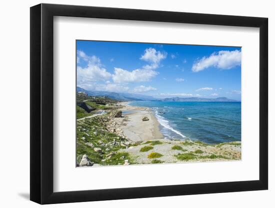 Long Sandy Beach of Petres, Crete, Greek Islands, Greece, Europe-Michael Runkel-Framed Photographic Print