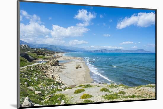 Long Sandy Beach of Petres, Crete, Greek Islands, Greece, Europe-Michael Runkel-Mounted Photographic Print