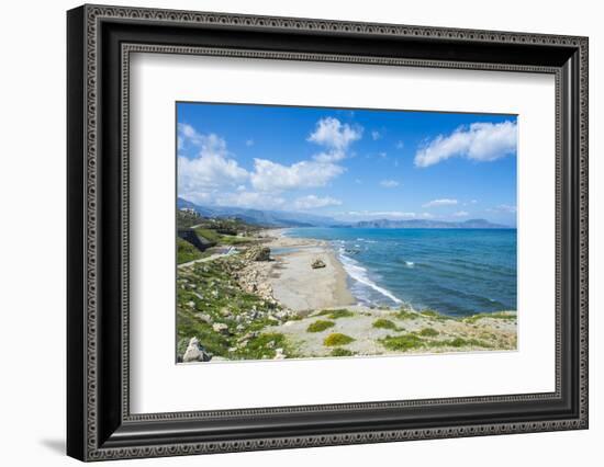 Long Sandy Beach of Petres, Crete, Greek Islands, Greece, Europe-Michael Runkel-Framed Photographic Print