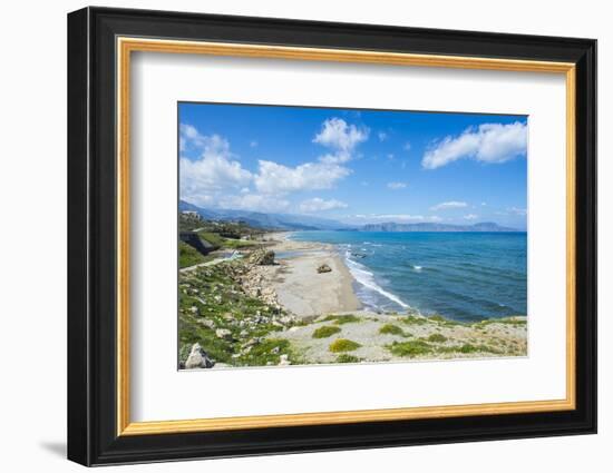 Long Sandy Beach of Petres, Crete, Greek Islands, Greece, Europe-Michael Runkel-Framed Photographic Print