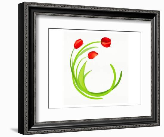 Long Stem Delight V-Miranda York-Framed Art Print